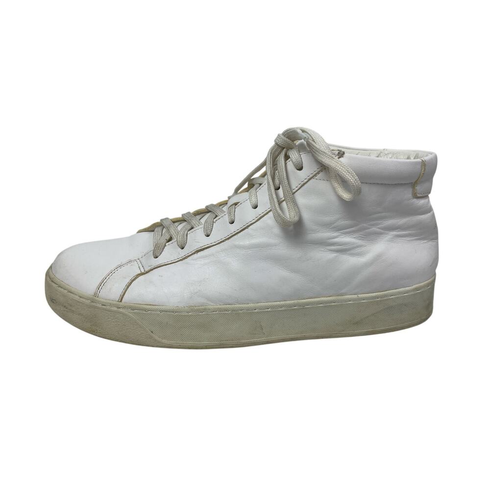 Vibram Cadence Mens White Leather Lace Up Athletic High Top Sneakers Shoes Sz 10